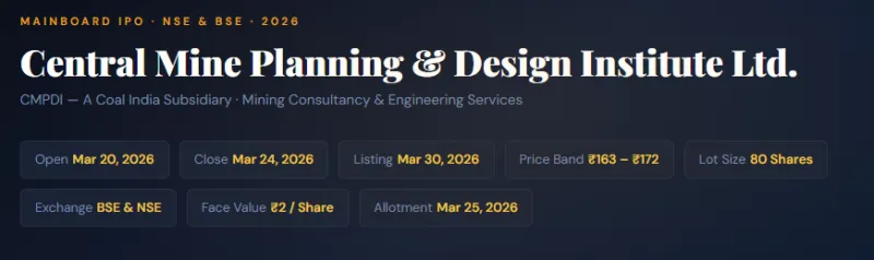 CMPDI — A Coal India Subsidiary · Mining Consultancy & Engineering Services