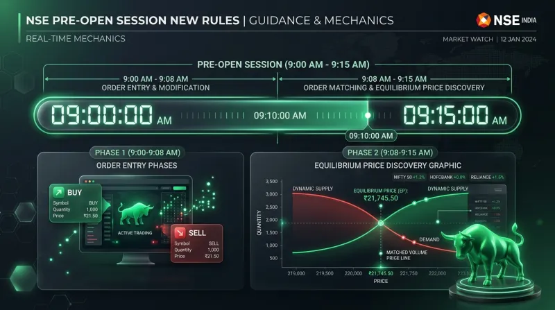 NSE Pre-Open Session New Rules: Timelines, Price & Impact